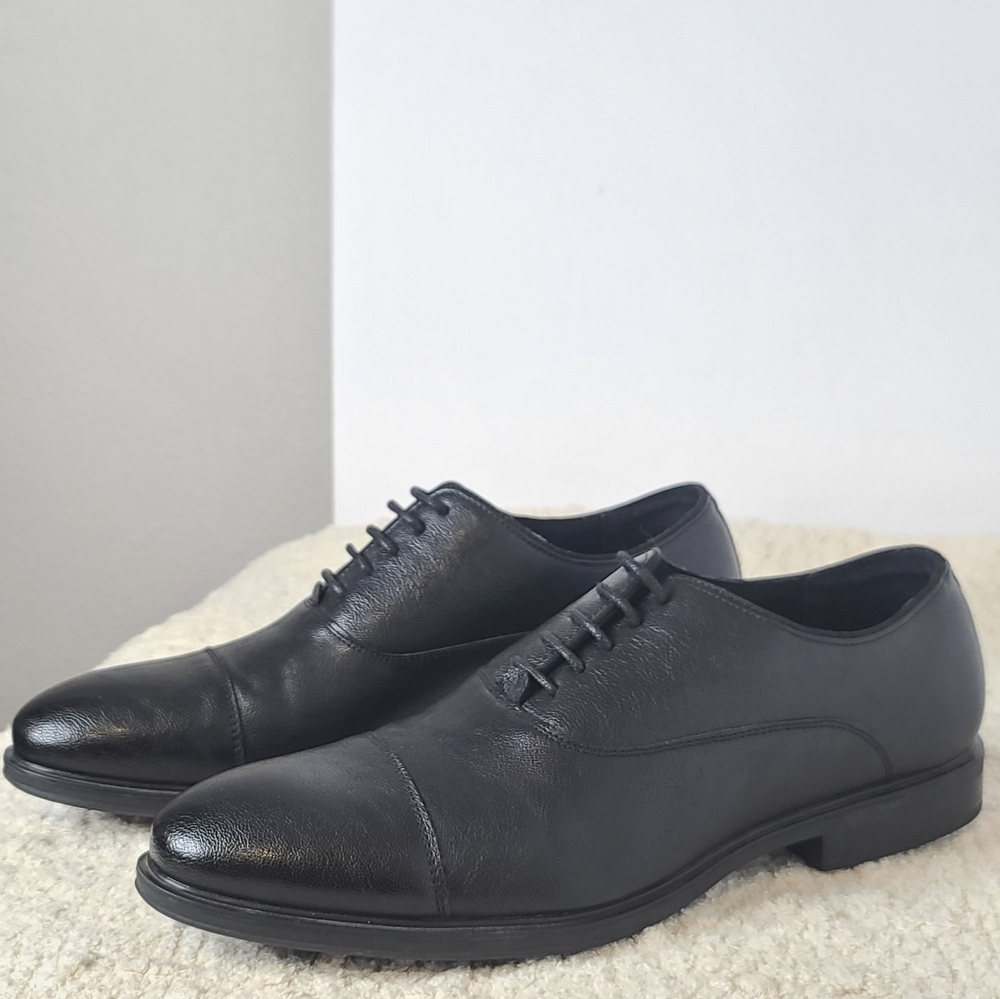 Van Heusen Riley oxford black shoe - Picture 2 of 7